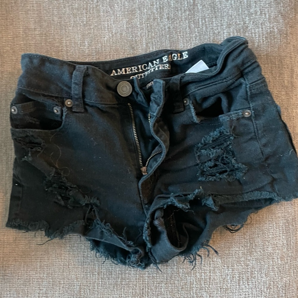 American Eagle Black Jean Shorts